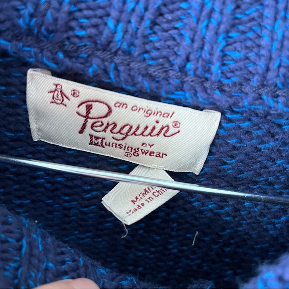 Men's Original Penguin Blue Knit Sweater - Size M - Picture 6 of 6
